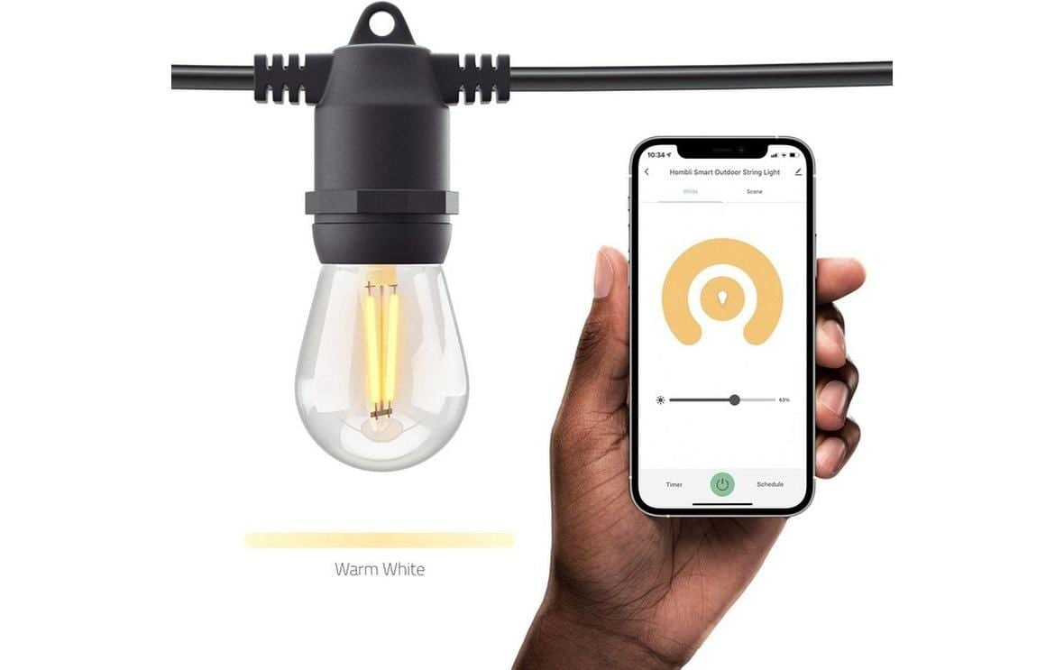 Hombli LED Gartenleuchte »String Light 12 LEDs 5m« Warmweiss