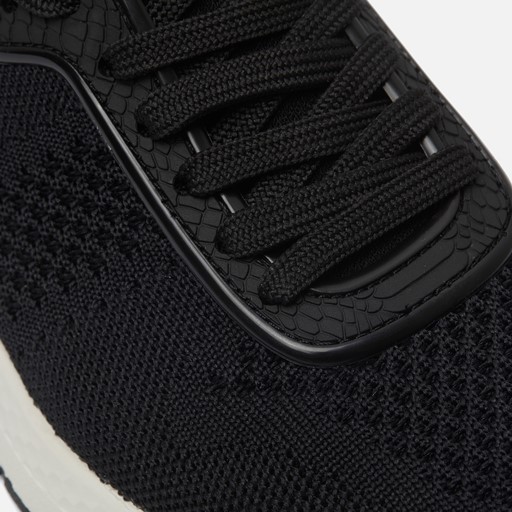 Tamaris Gold Comb Sneakers zwart Textiel