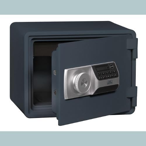 Burg Wächter Feuerschutztresor mit elektronischem Zahlenschloss, feuerfester Dokumentensafe, FP 44 E, 14,3 l, 25,0 kg, Stahl, Anthrazit