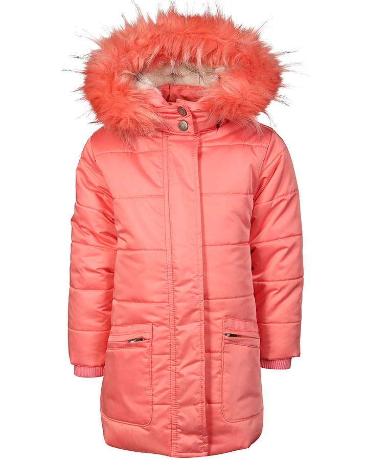 Steppjacke HEARTBEAT mit Teddyfutter in rosa