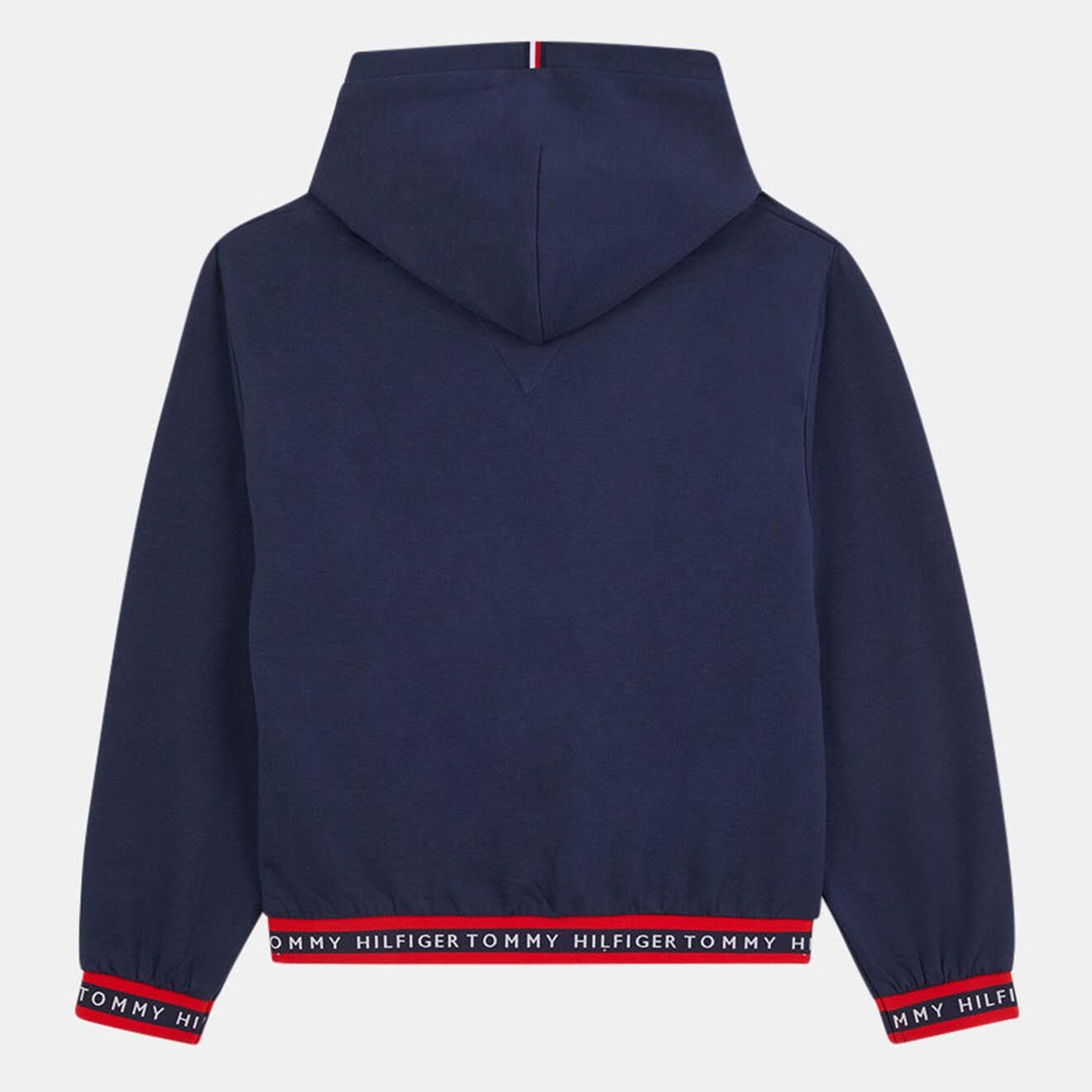 Tommy Hilfiger Sweat à capuche en Coton biologique bande logo bleu marine