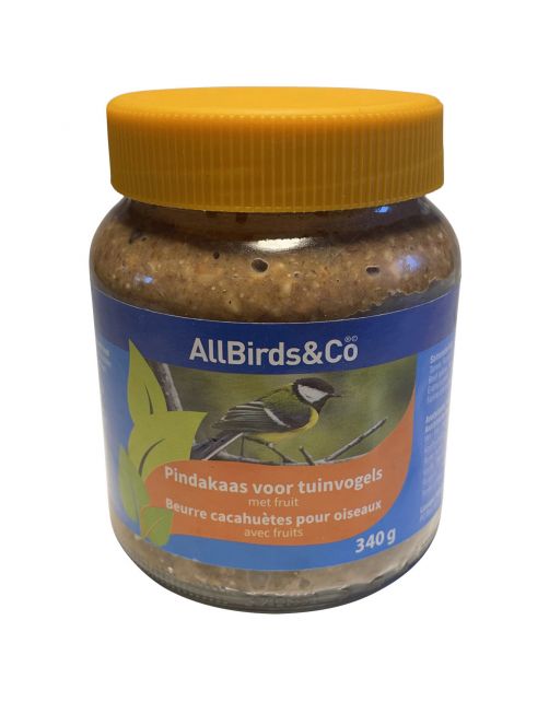 Allbirds&Co Vogelpindakaas - Tuinvogelvoer - Fruit 340 g