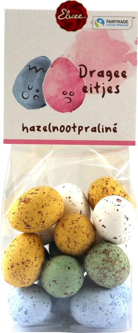 Elvee chocolade eitjes hazelnootpraliné 250 gr