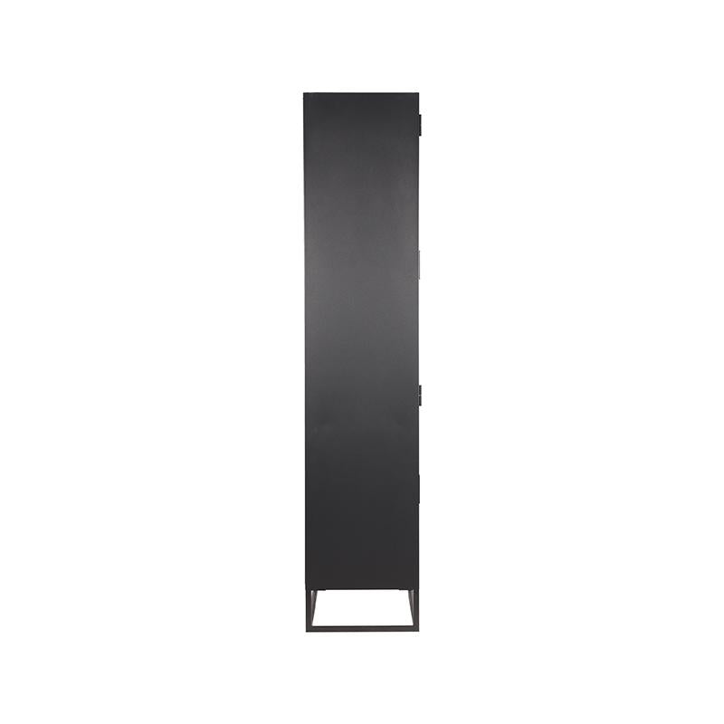 LABEL51 - Hoge Vitrinekast Level - Zwart Metaal - Glas