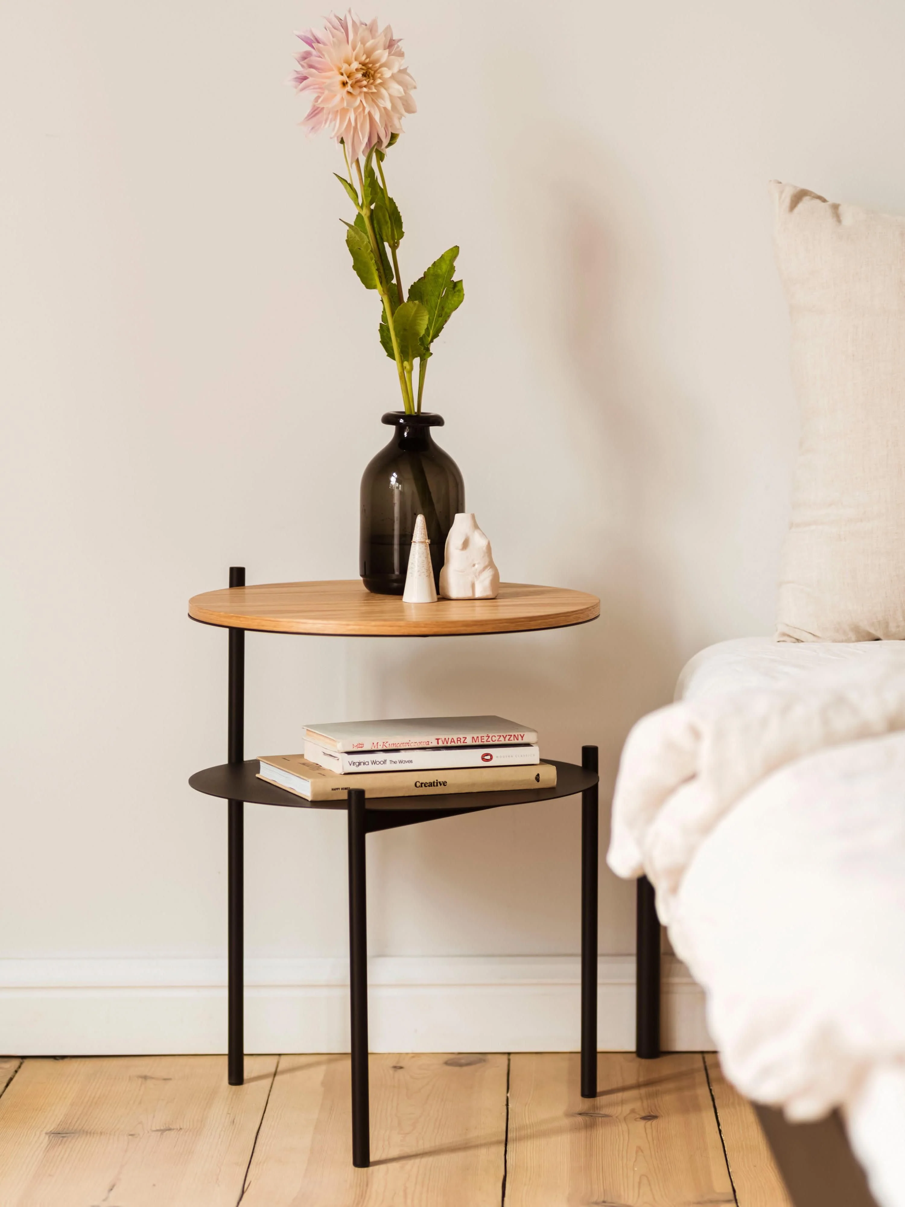 Ronde houten bijzettafel Tu
