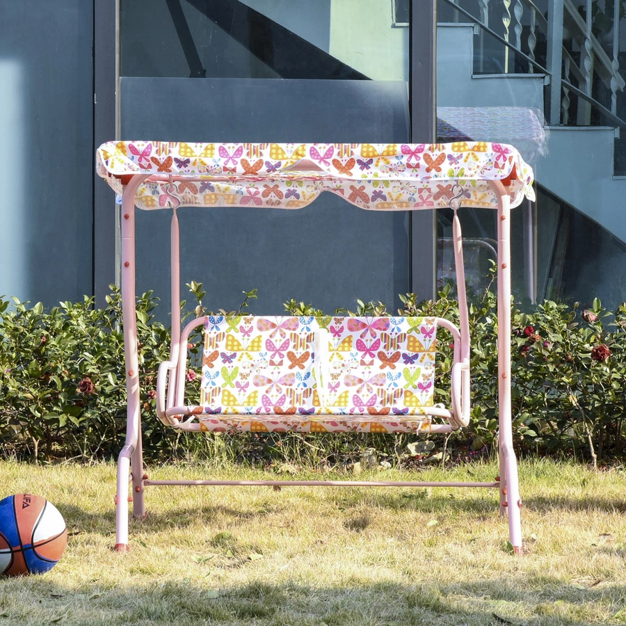 Outsunny Hollywoodschaukel für Kinder rosa