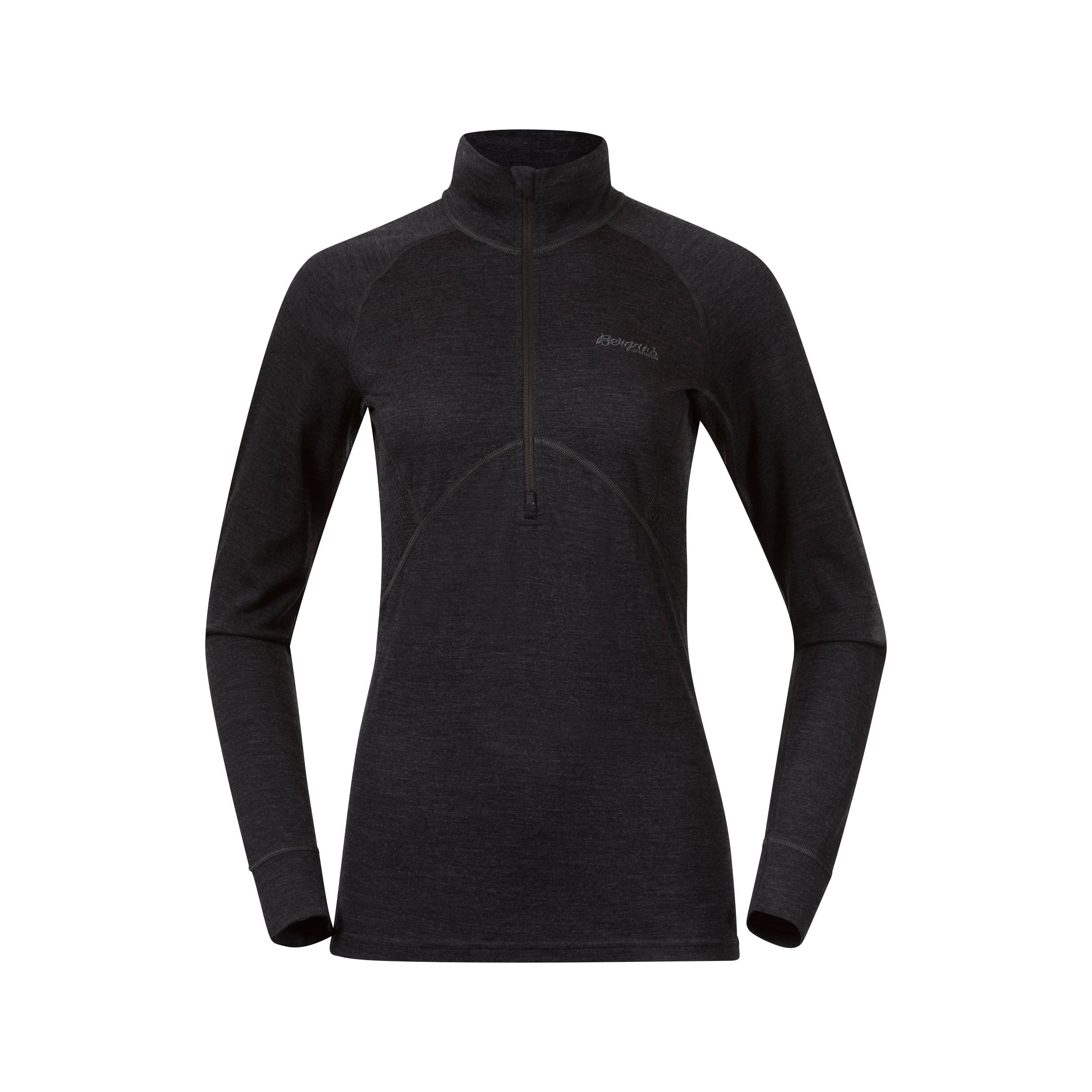 Inner:Pure W Half Zip Solid Charcoal