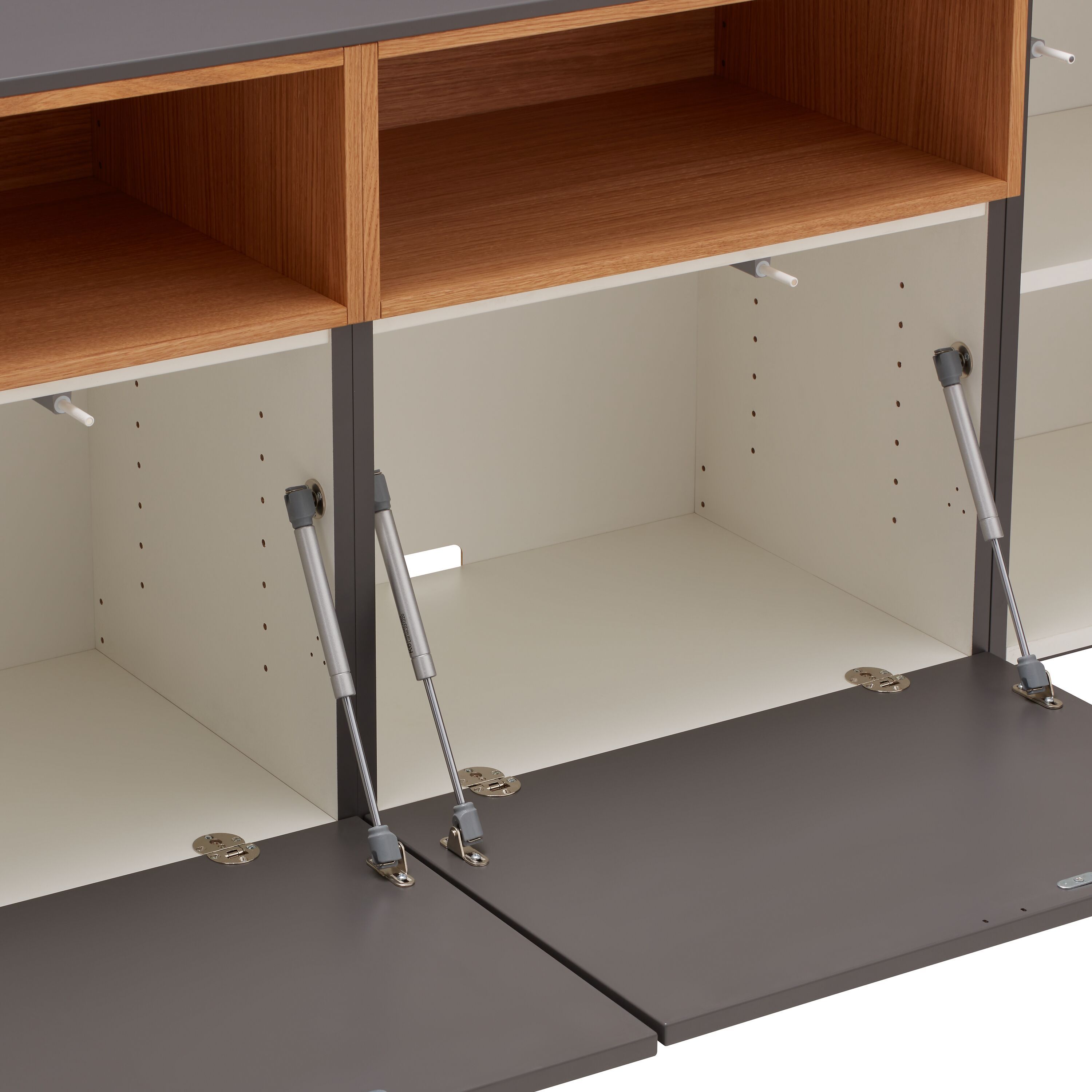 TILL Sideboard - Anthrazit/Eiche / B: 224.0 cm x T: 41.0 cm x H: 78.3 cm