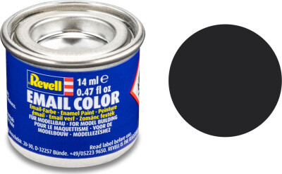 Emalje Maling Til Hobby - Revell - Tar Black Mat 14 ML