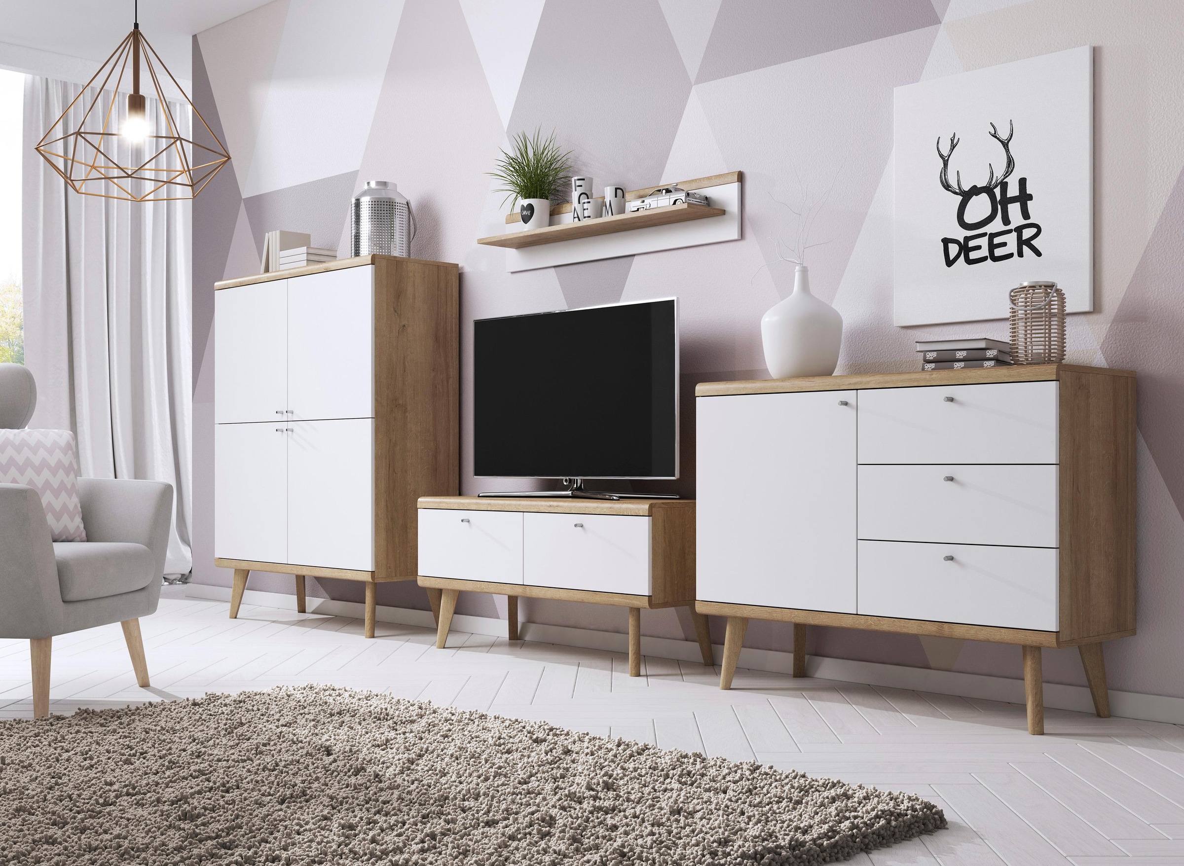 andas Wohnwand »Merle« Set, 4 Stk. tlg.