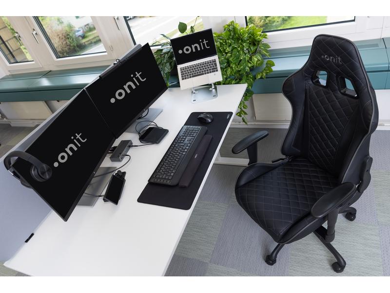 onit Handgelenkauflage ERGO Premium Schwarz Ergonomisch geformte Tastatur-Handgelenkauflage
