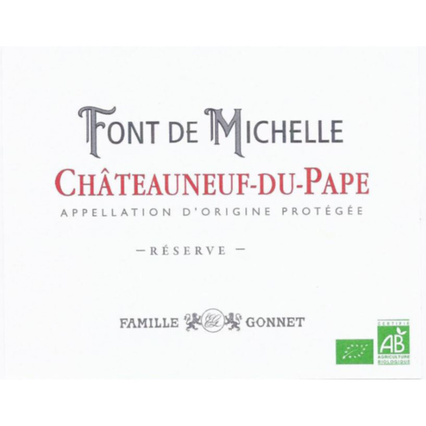 Châteauneuf-du-Pape AOP Réserve, Font Michelle 6x 75cl -6x 75cl