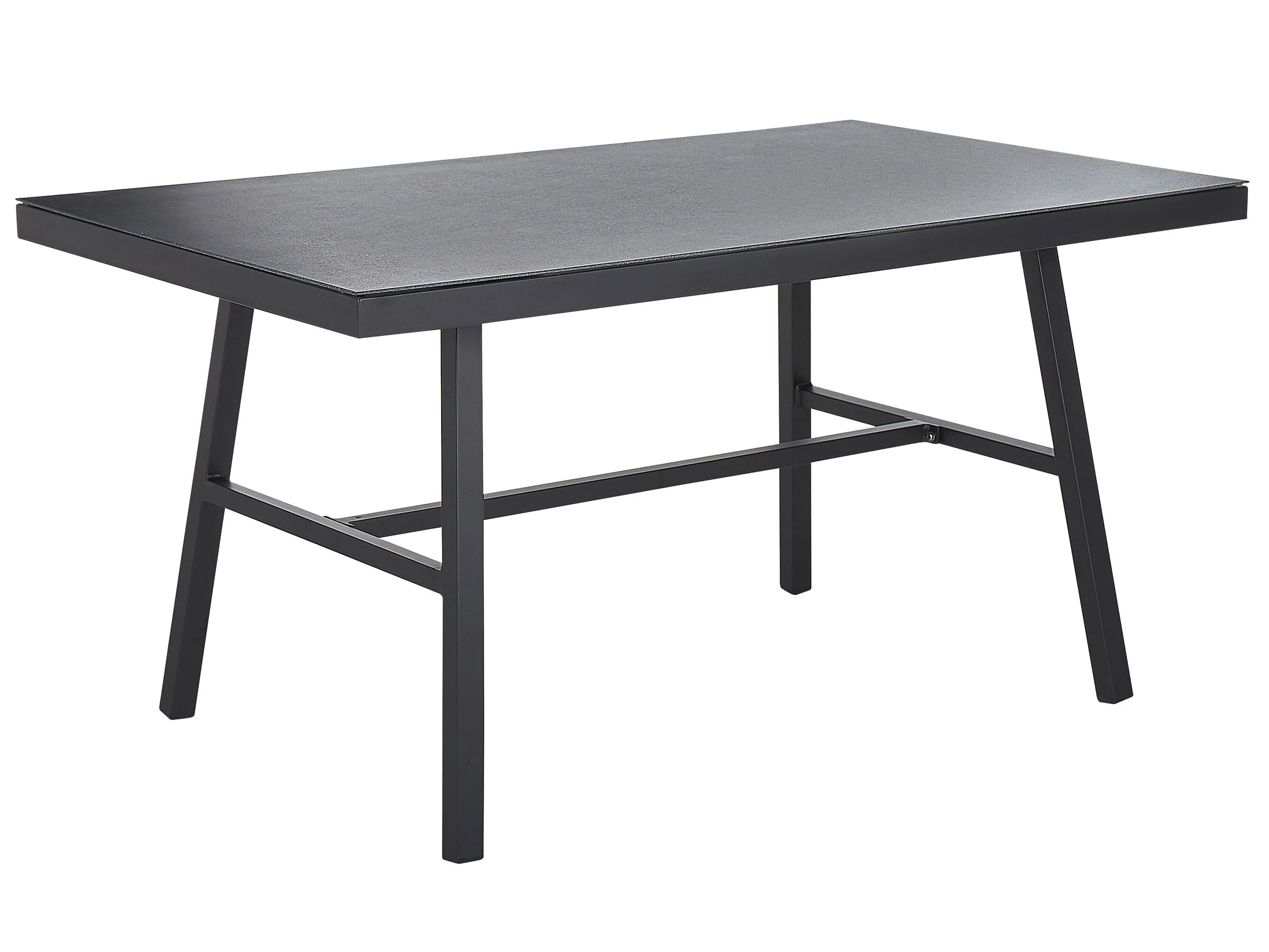 Tuin eettafel CANETTO 150 cm 90 cm Glas Zwart