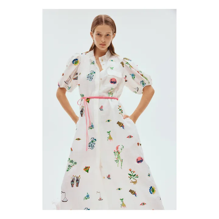 Alémais Robe Brodée Atticus Lin | Crème