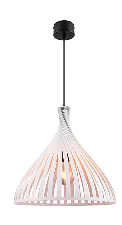 Suspension Crozon GoodHome E27 blanc mat