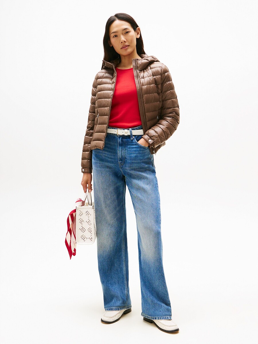 TOMMY HILFIGER<br>Jaqueta acolchoada com mangas compridas e capuz