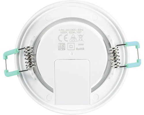 LED inbouwspot, dimbaar, IP65, 7W, 500 lm, 2200-3000 K, wit/mat, Ø 8,7/6,8-7,4 cm, 230 V