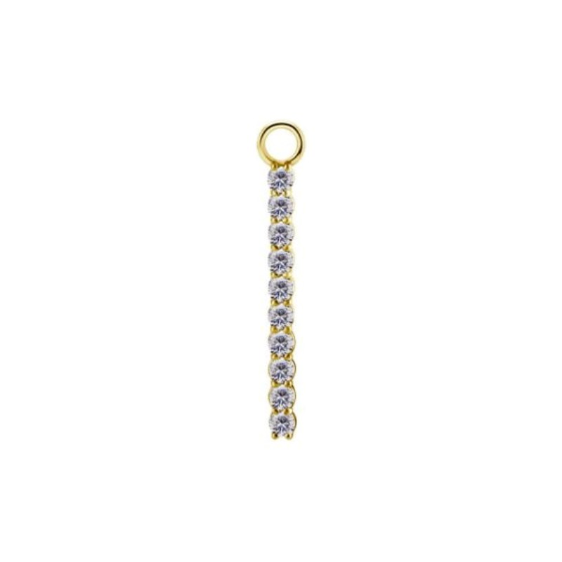 Charms pendant doré barrette de zircon