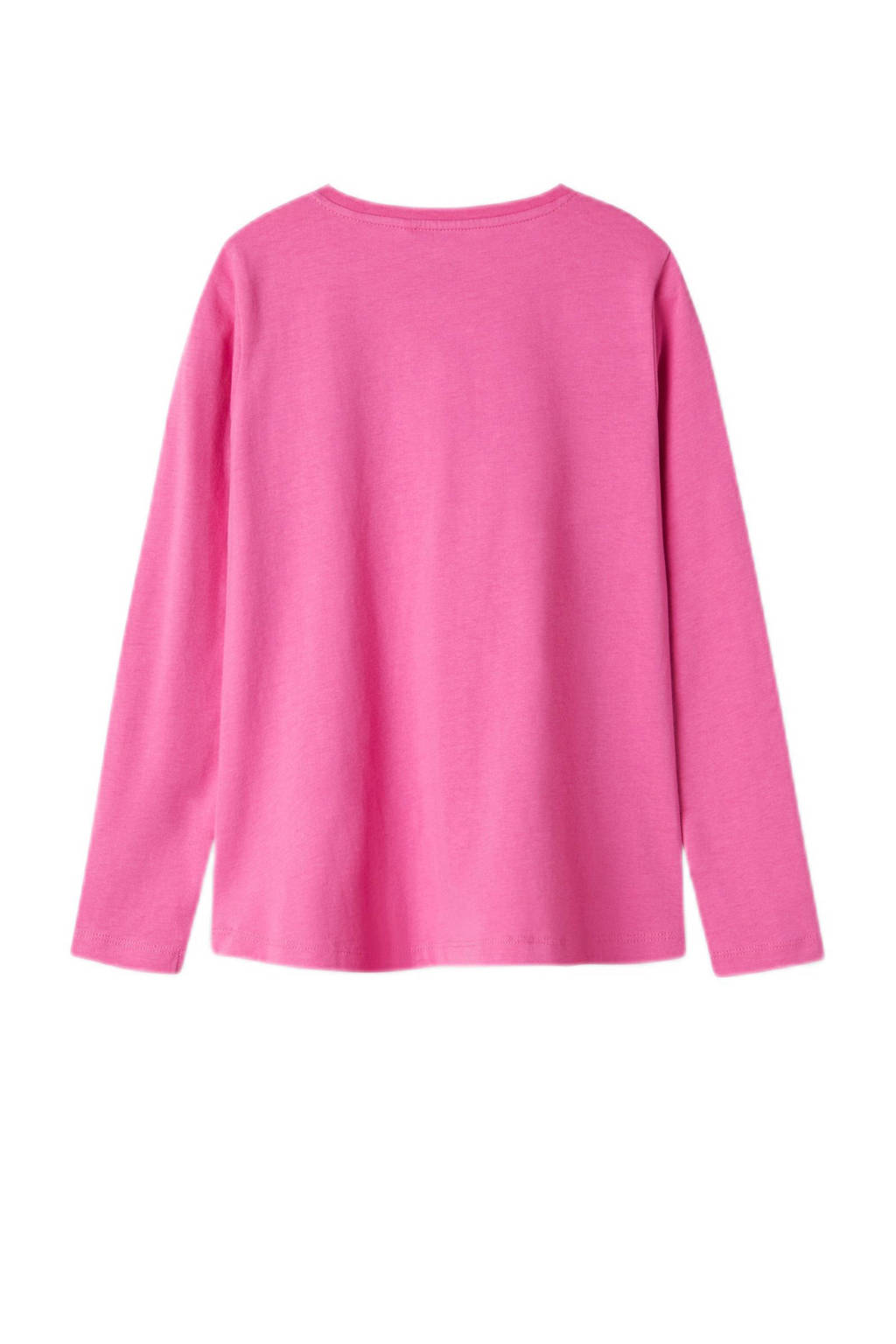 NAME IT longsleeve NKFVIOLET met printopdruk roze