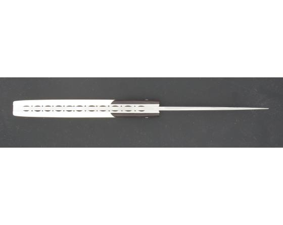 Le Thiers Pote - mitre avant en Ebène de Macassar - manche en os de Chameau Couteau Le Thiers par Locau