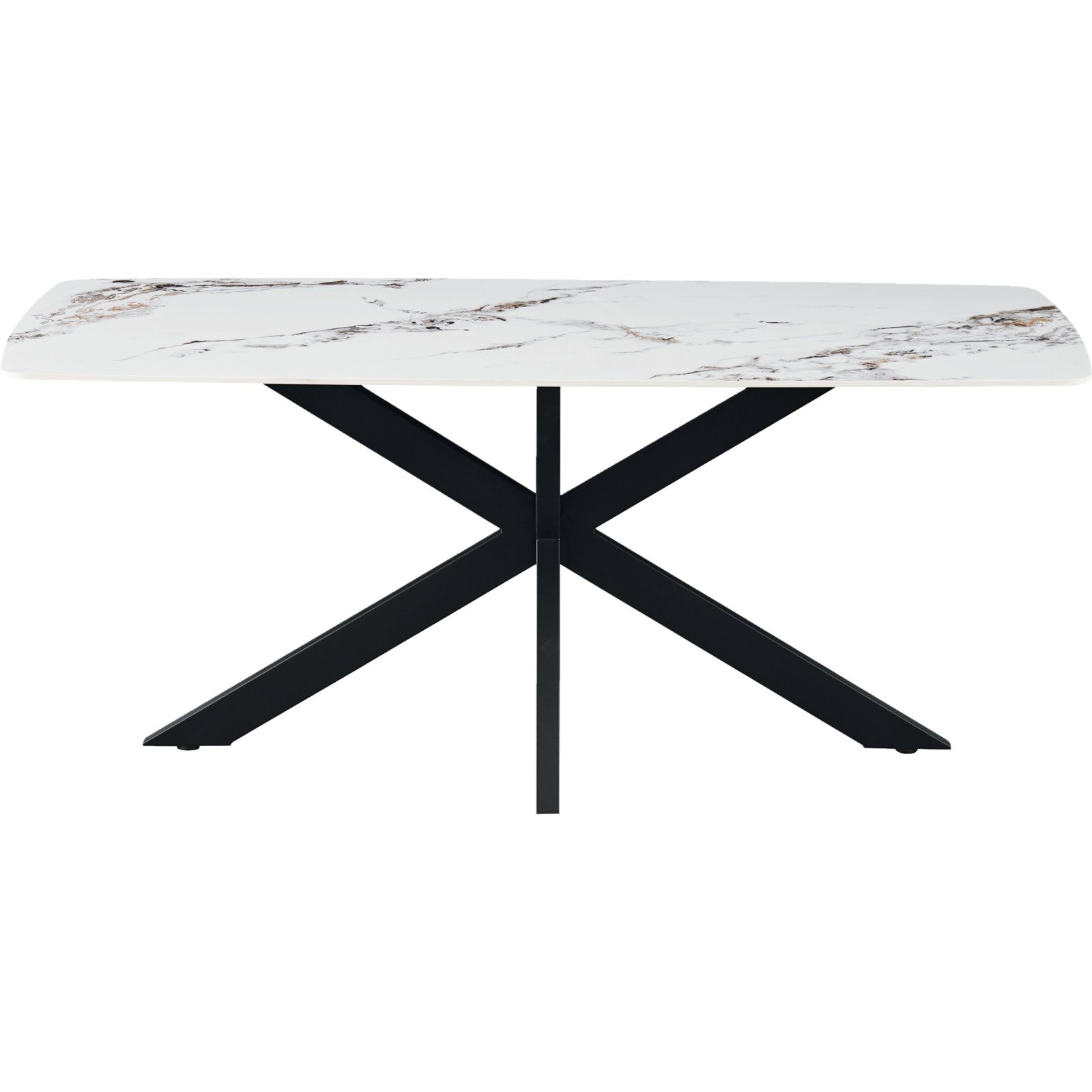 Tisch Davos Keramik weiss 180 x 76 x 90 cm