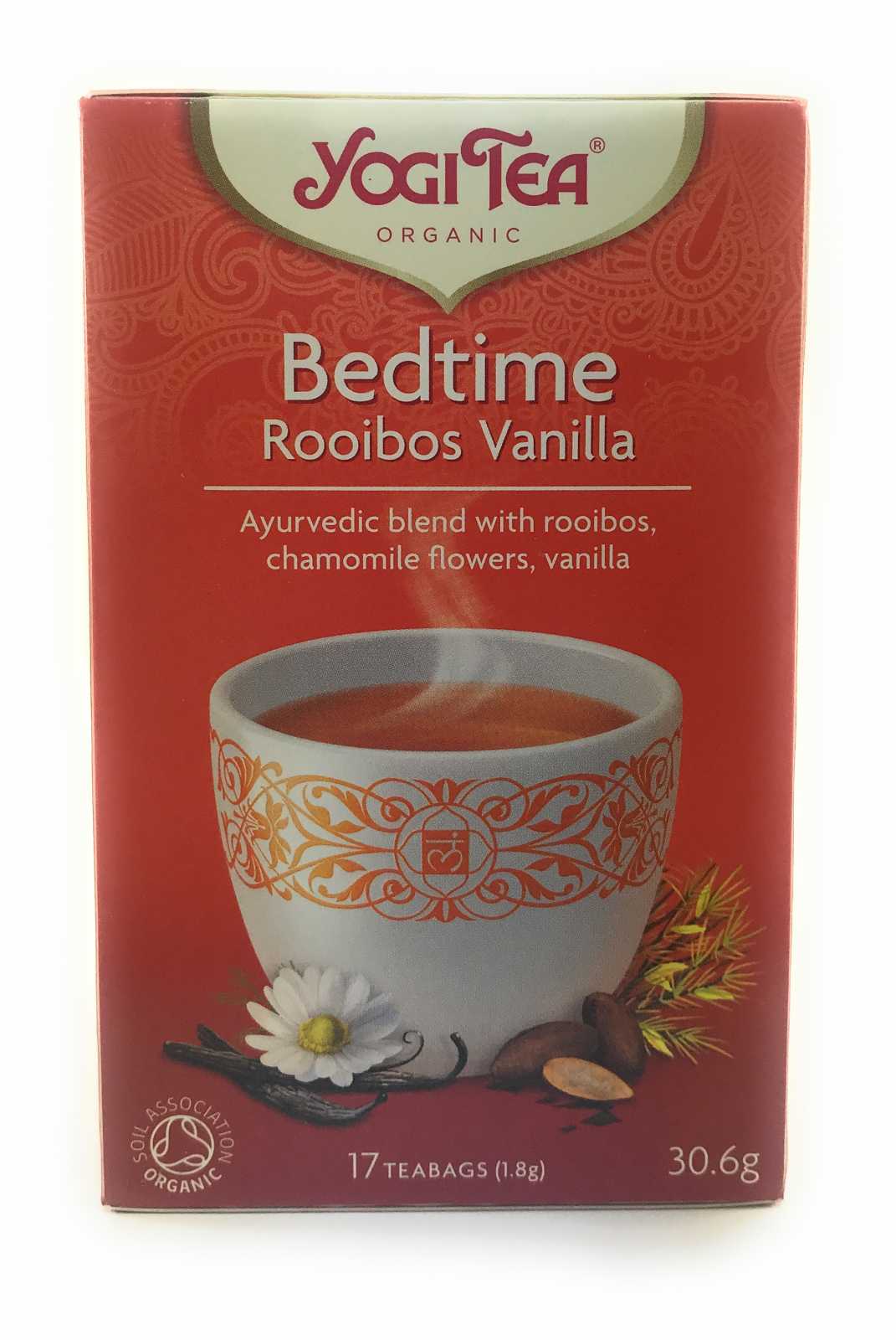 Chá Yogi Tea Rooibos Baunilha Hora de Dormir, 17 sachês