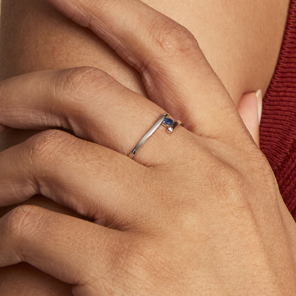 Bague Tamyra Or Blanc Saphir