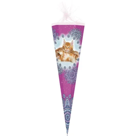 Nestler Schultüte Katzenbabys 85cm 6-eckig