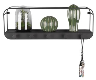 Wandregal Linda 50x18x15 cm Metall schwarz