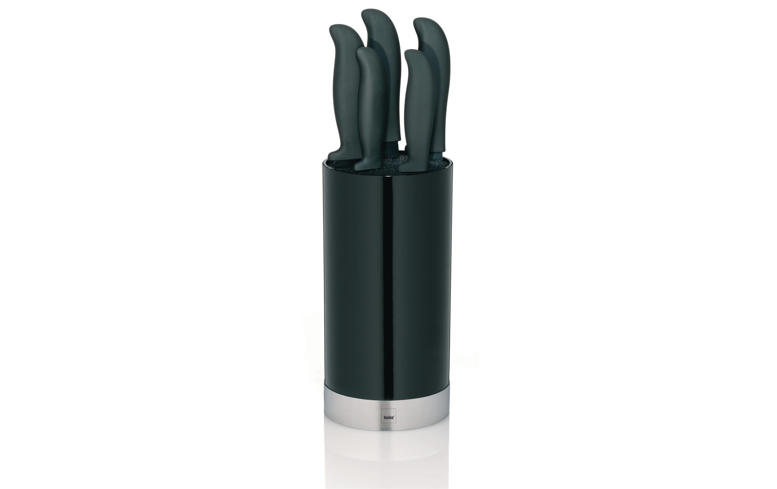 Messerblock-Set mit Messer Acida Schwarz6-teiliger Messerblock