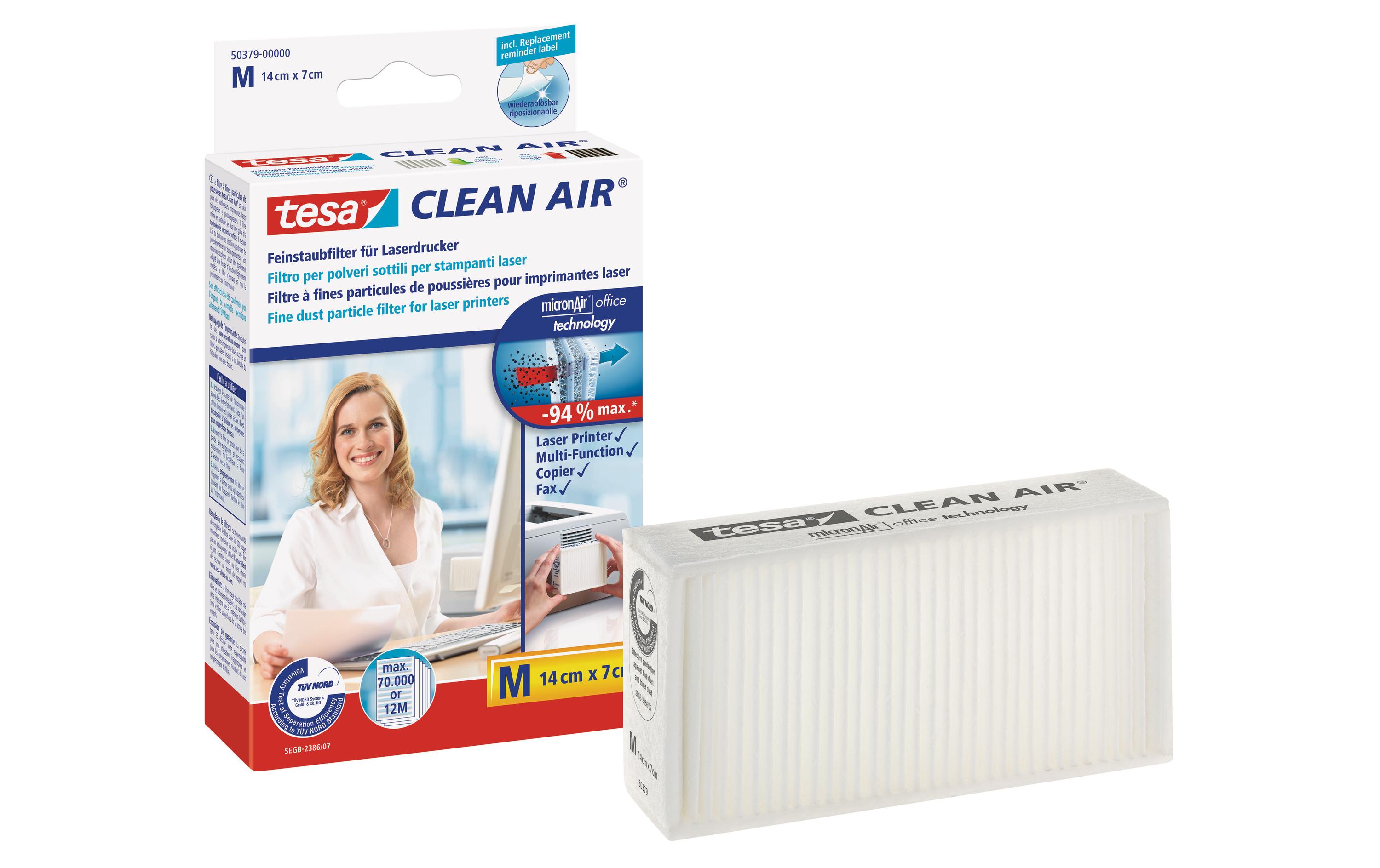 Feinstaubfilter Clean Air M 140x70 mm für LaserdruckerFeinstaubfilter, Grösse M
