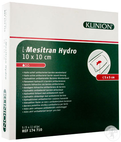 L-Mesitran Hydro Pansement Hydroactif 10x10cm 5 Pièces