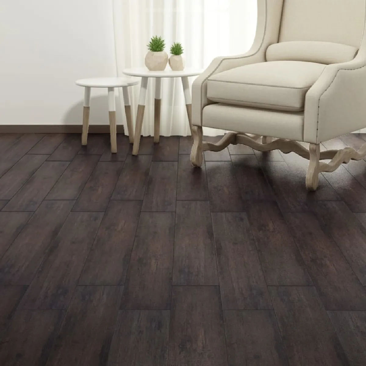 vidaXL - Planches PVC autoadhésif 2,51 m² - Marron foncé