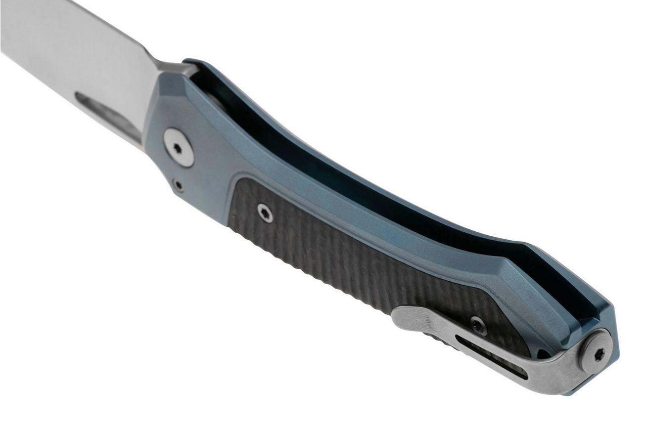 LionSteel Twain TW-BL-CF Blue Titanium, Carbon Fiber, zakmes, Gianni Pauletta design