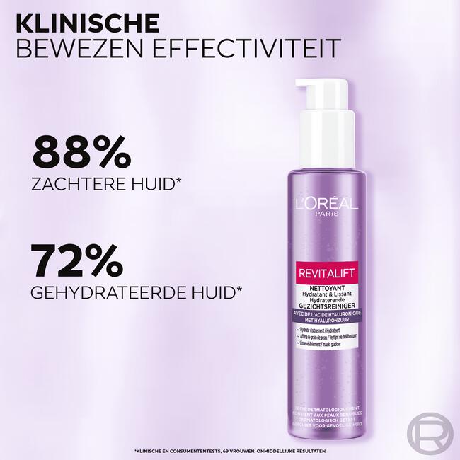 L'Oréal Paris Revitalift Filler Reinigingsgel Met Hyaluronzuur 150 ML