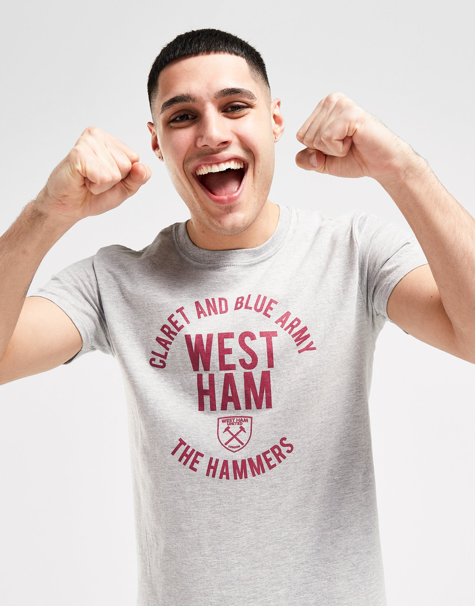 Official Team T-Shirt West Ham United FC Claret And Blue Army Homme
