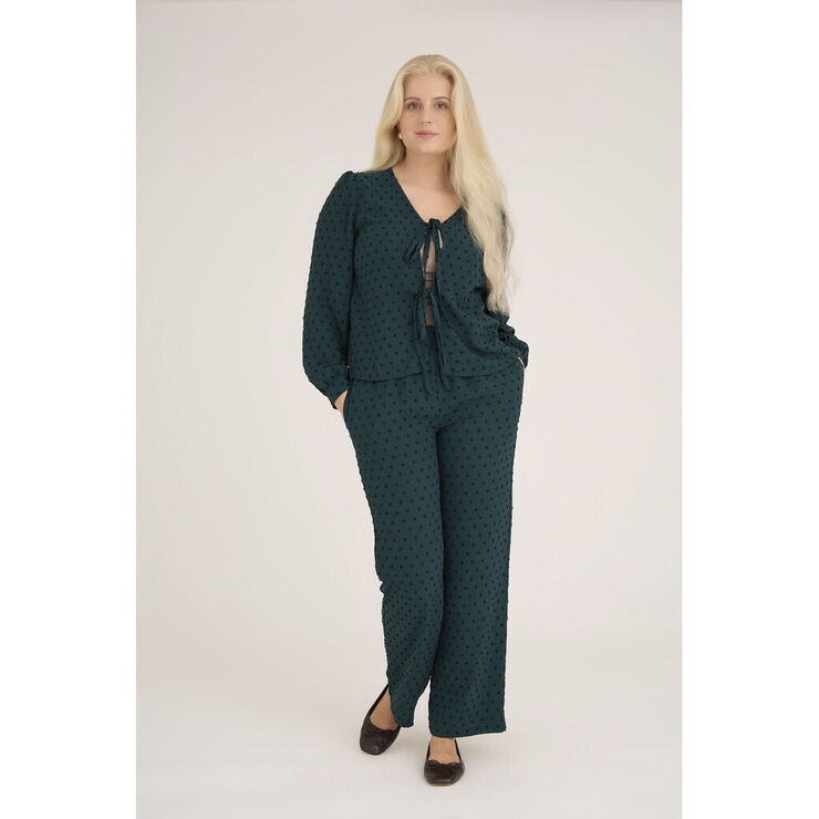 A-VIEW Sif long sleeve blouse Dark green