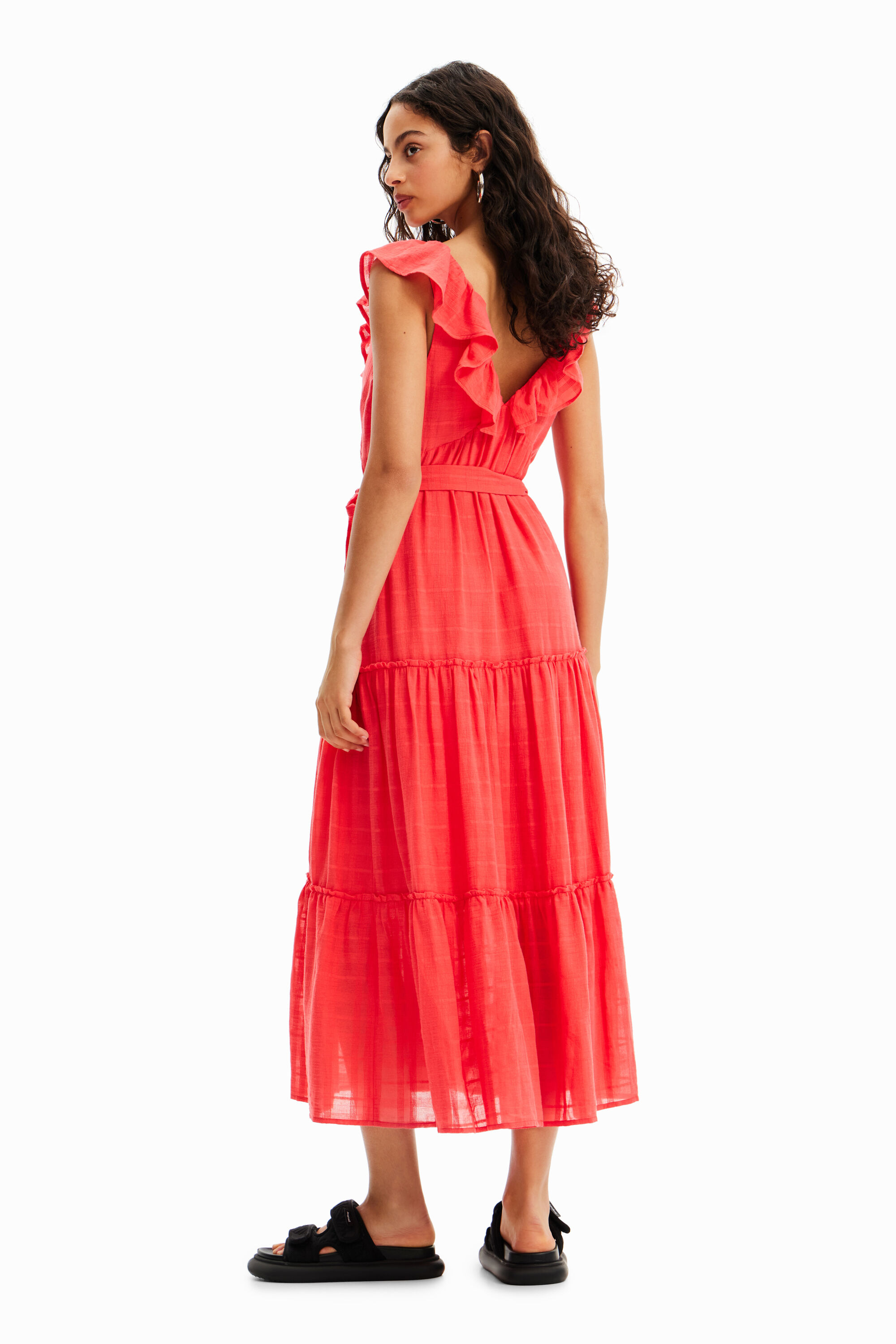 Robe midi volants