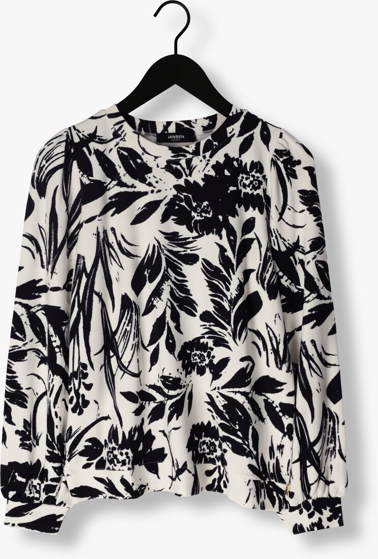 JANSEN AMSTERDAM gebroken wit jansen amsterdam  hvf198 top flower print