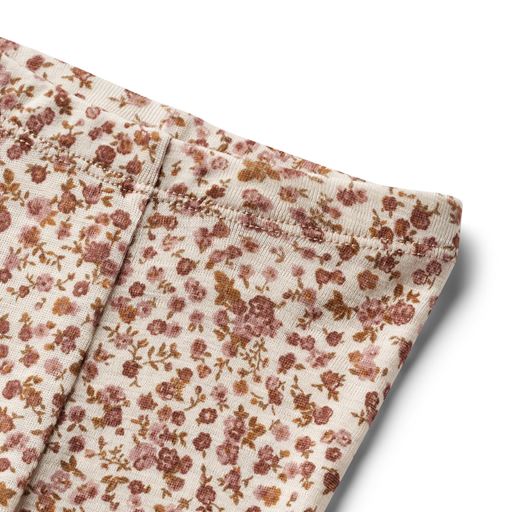 Wheat Agi Wool Baby Leggings, Rose Flowers, 92 cm