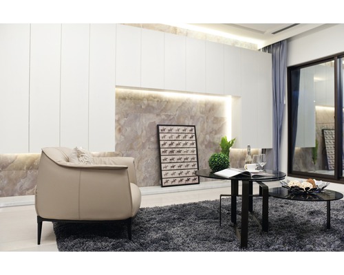Echte steen veelkleurige leisteen SlateLite flinterdun 1,5 mm Blanco 120x240 cm