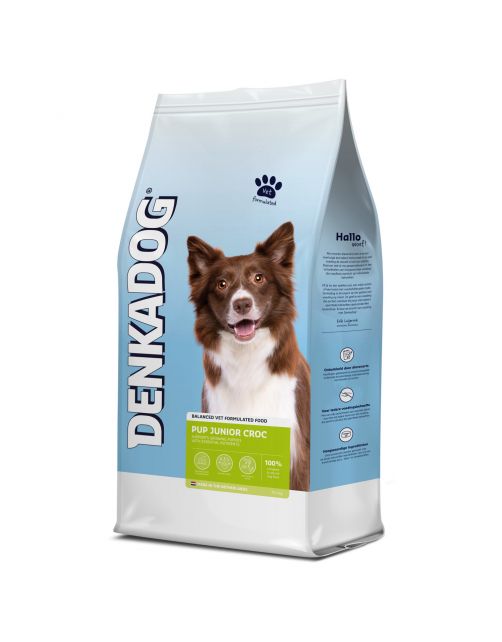 Denkadog Pup Junior Croc Rund&Kip&Vis - Hondenvoer