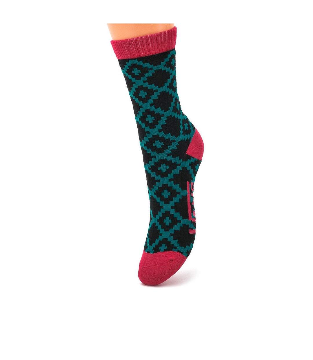Vans - Chaussettes KALEY - Femme (Noir / Bleu sarcelle / Rose) - UTUT838