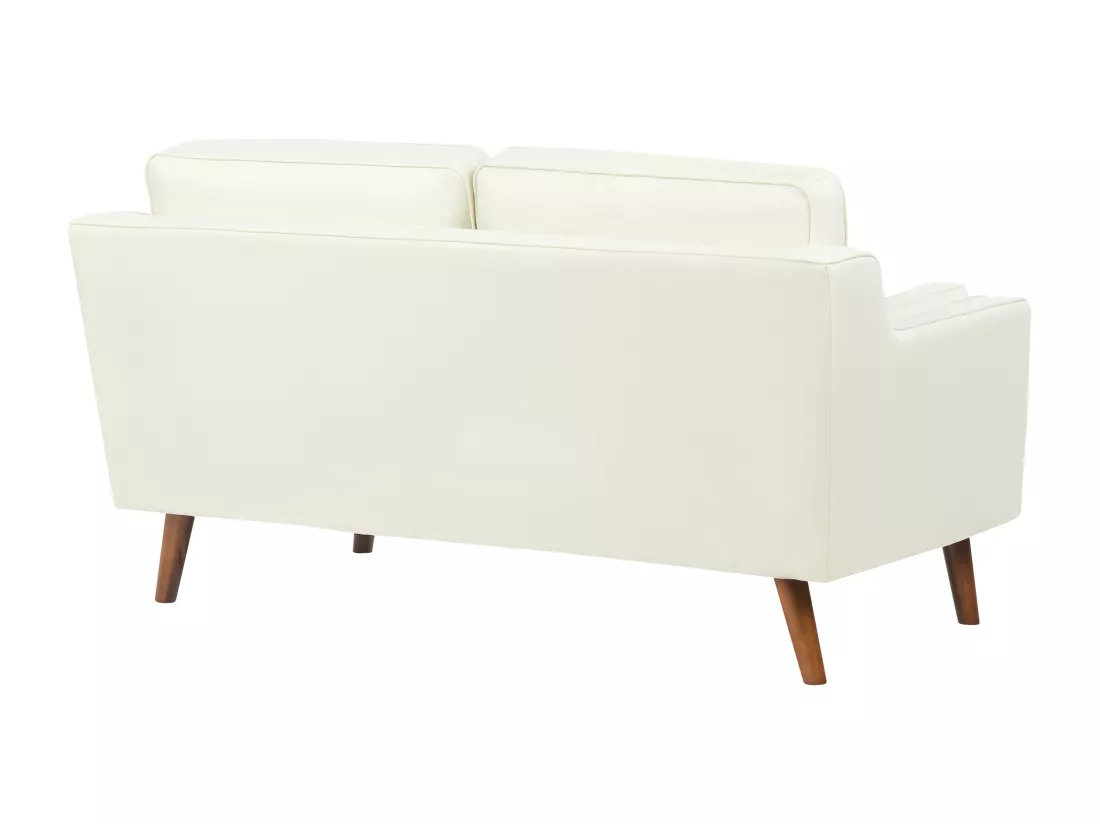 Canapé 2 places en tissu blanc cassé LOKKA