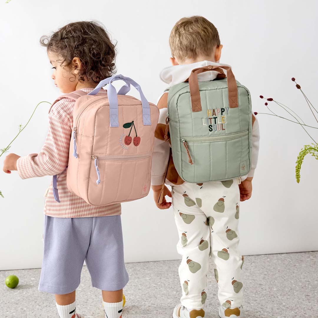 lässig kleuterrugzak little gang - cherry peach - 27 cm