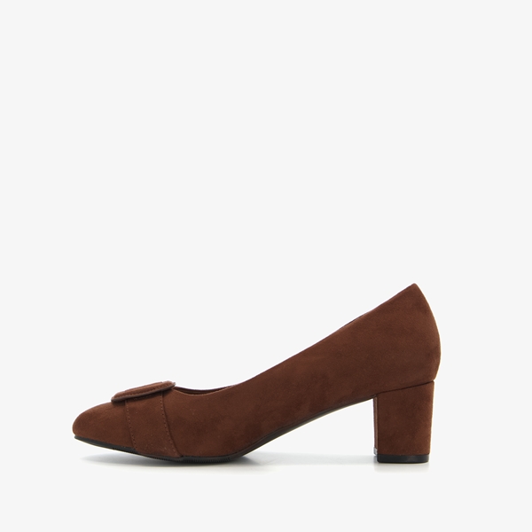 Nova dames pumps met gesp donkerbruin