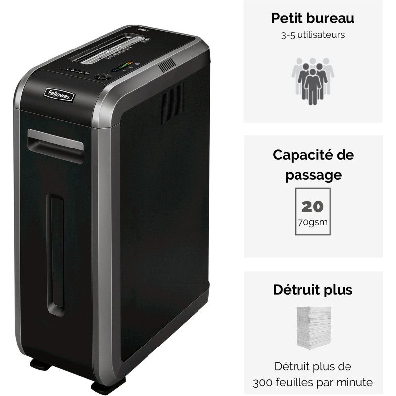 Destructeur Fellowes 125Ci - coupe croisée
