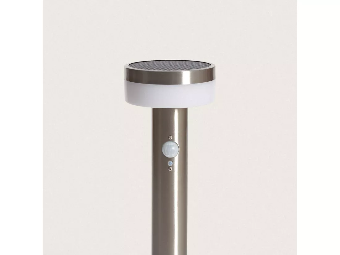 Balise Extérieure sur Pied Solaire LED 50cm Aluminium Ashier Argent