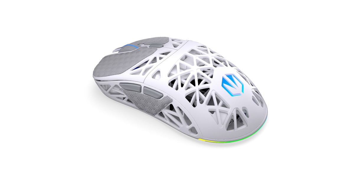 ENDORFYLIV Plus Wireless Onyx White gaming muis  (Wit, 26.000 DPI, ARGB, USB-C / 2.4 GHz / Bluetooth)