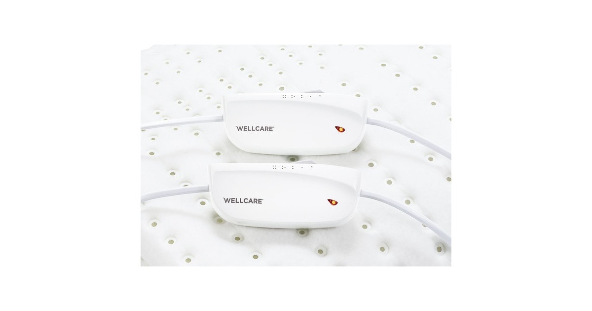 CrestaWellcare 2P Elektrische Deken Eco fleece warmtedeken  (Wit)